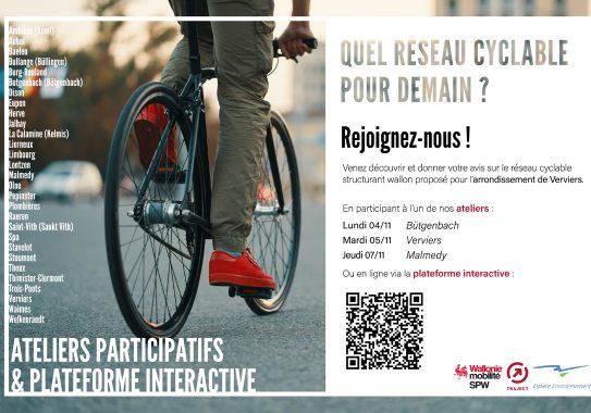 Amélioration du réseau cyclable en Wallonie