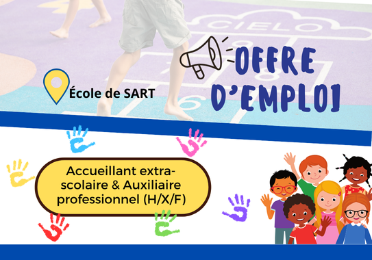 Offre d'emploi - Accueillant extra-scolaire SART