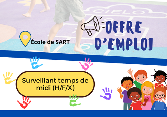 Offre d'emploi - Accueillant extra-scolaire SART