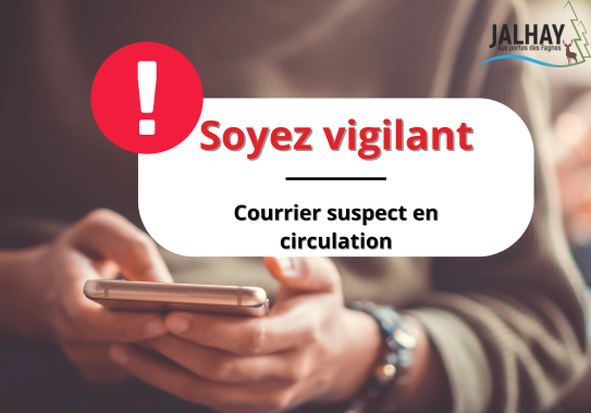 Courrier suspect en circulation